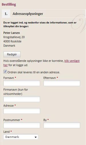 Alternativ Leveringsadresse for vin bestilt fra Vinbutikken.dk Alternativ Leveringsadresse for vin bestilt fra Vinbutikken.dk