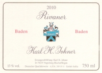 5 ud af 5 stjerner til Karl H Johner Rivaner 2010 i vinavisen.dk: En fortræffelig hvidvin med en dejlig duft af modne grønne druer og gule blommer og en liflig, let, tør og mild smag med fine noter af krydderurter og honning.