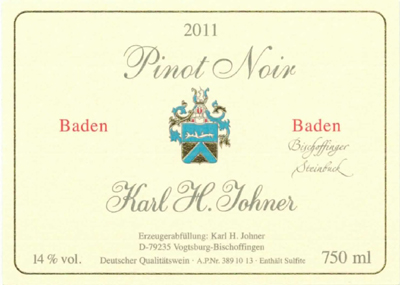 Karl H Johners Top Pinot Noir som bare bliver bedre og bedre desto ældre vinstokkene bliver.