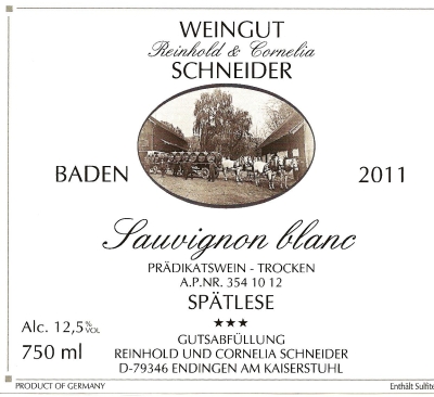 5 ud af 5 stjerner vinavisen.dk til Vinbutikken.dk Weingut R&C Schneider 2011 Sauvignon Blanc: Frisk og meget lækker hvidvin med en masse druefrugt og en lille honningtone. Fremragende som apéritif eller terrassevin.
