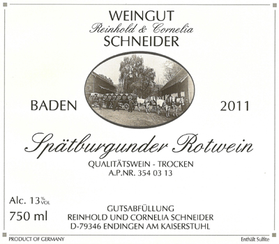 R&C Schenider Spätburgunder trocken 2011 Best Buy tyske rødvin i Gault Millau udgave 2014. Vinen fra Kaiserstuhl, Baden kan købes i vinbutikken.dk